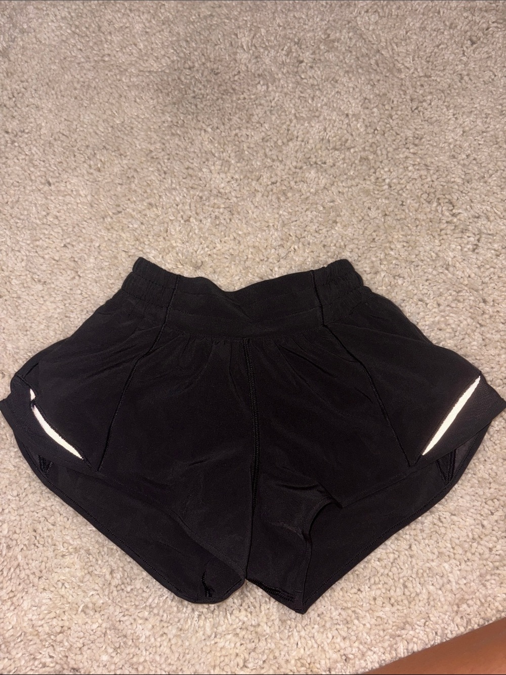 lululemon athletica Black Women's Athletic Shorts with Side Slits